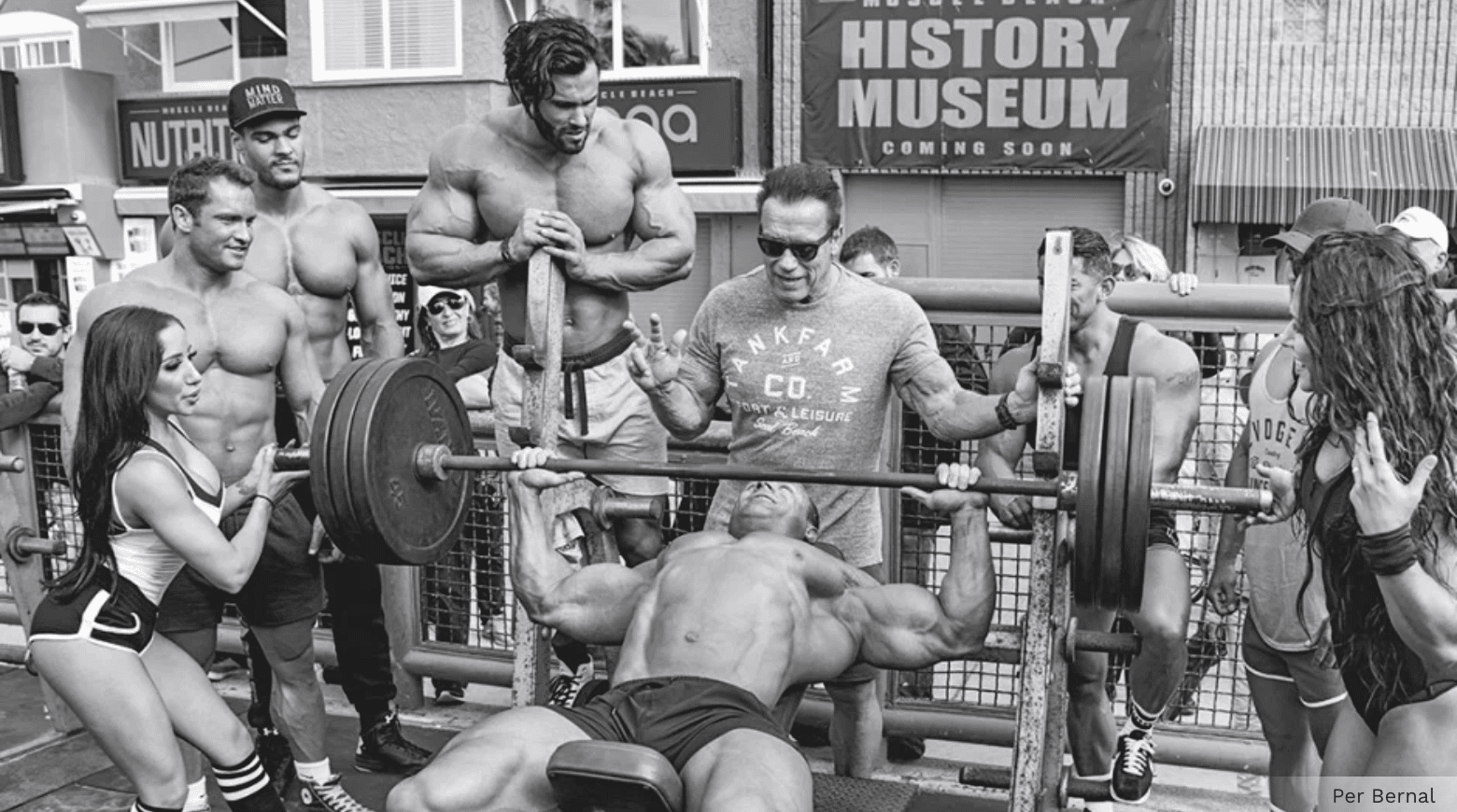 Bodybuilder am Muscle Beach in Kalifornien ©Per Bernal