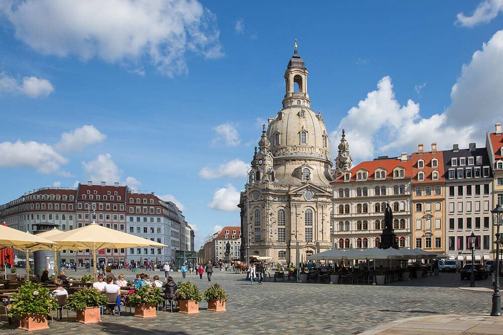 Landeshauptstadt Dresden mit Blick auf die Frauenkirche