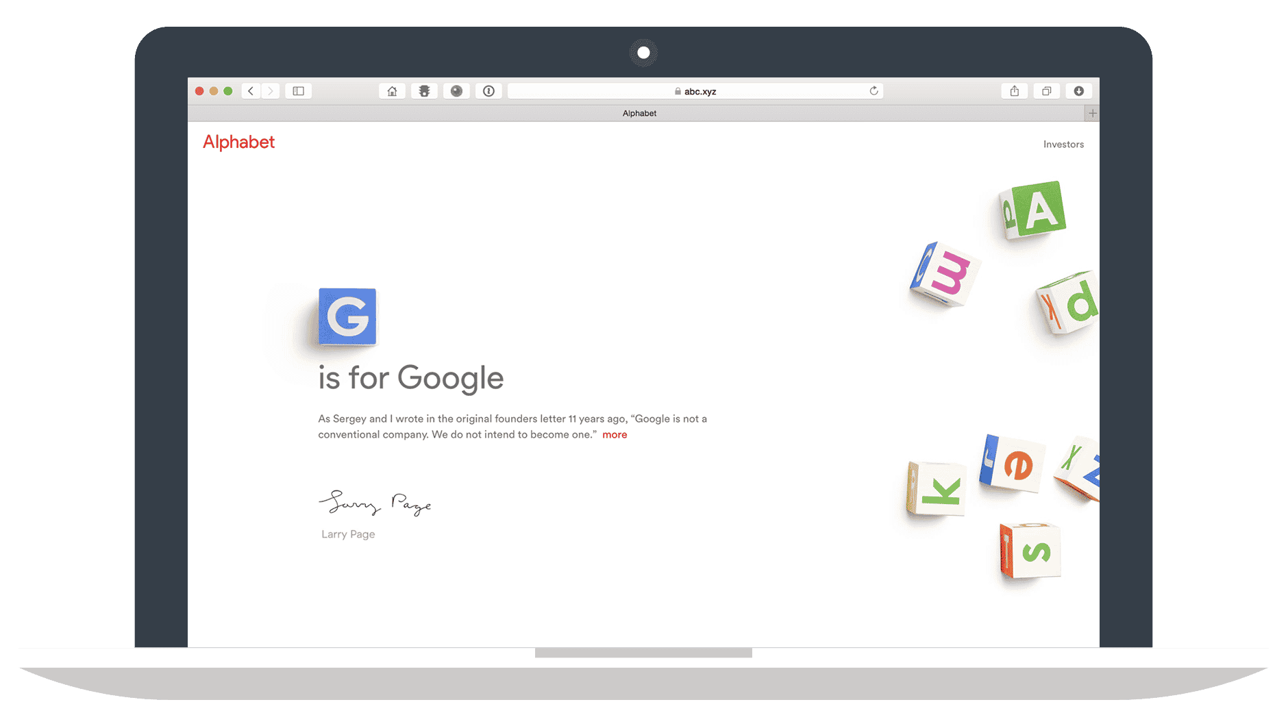 Google Alphabet Website