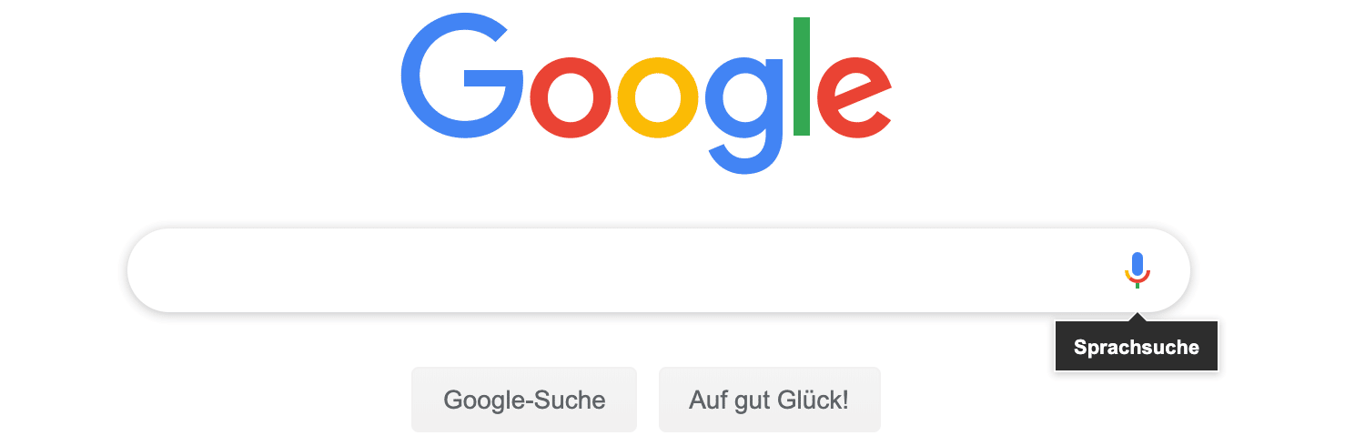 Google Suche: Sprachsuche (Voice search)