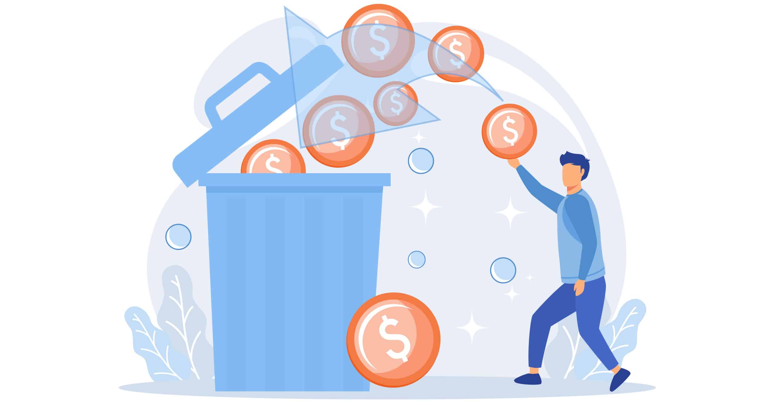 Fehl-Investment - Geld für die Tonne @iStock-1432068886
