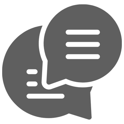 Icon: Kontakt aufnehmen - Sprechblasen