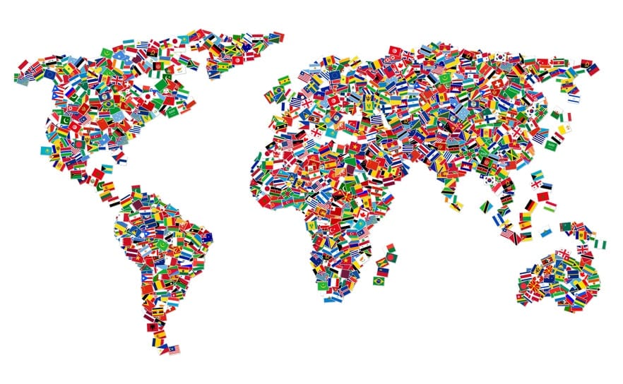 Internationales SEO - Weltkarte aus Flaggen (© Designer_Andrea / Fotolia) Internationales SEO - Weltkarte aus Flaggen (© Designer_Andrea / Fotolia)