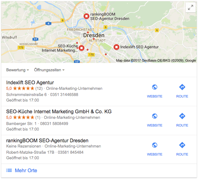 Google Local Pack - Desktop-PC
