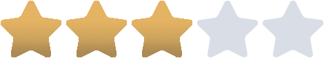 Three yellow rating stars
