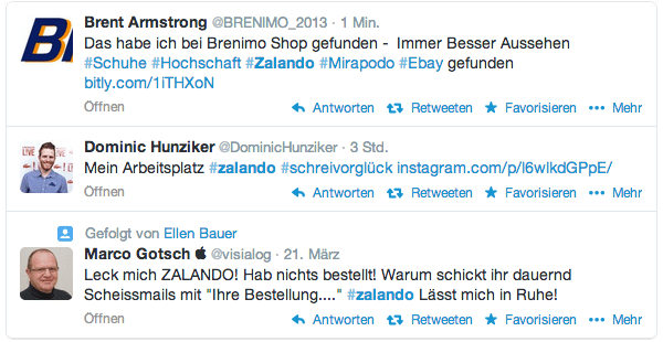 Zalando User-Tweets
